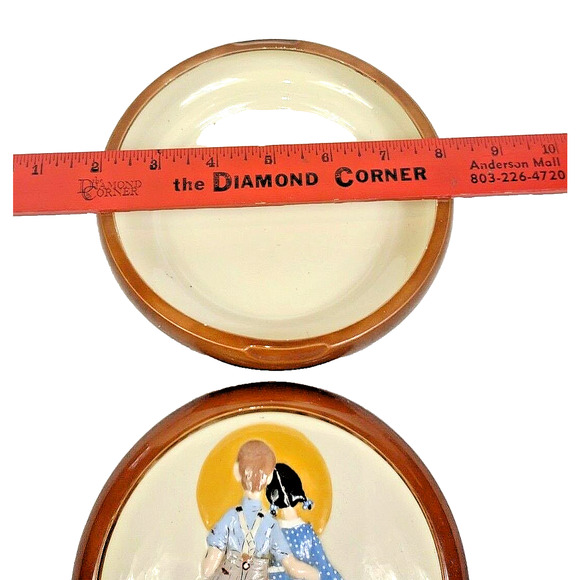 Vintage Trinket Jewelry Box Norman Rockwell Sunset Post Cover 1926 Rare 6.25" - Picture 5 of 6